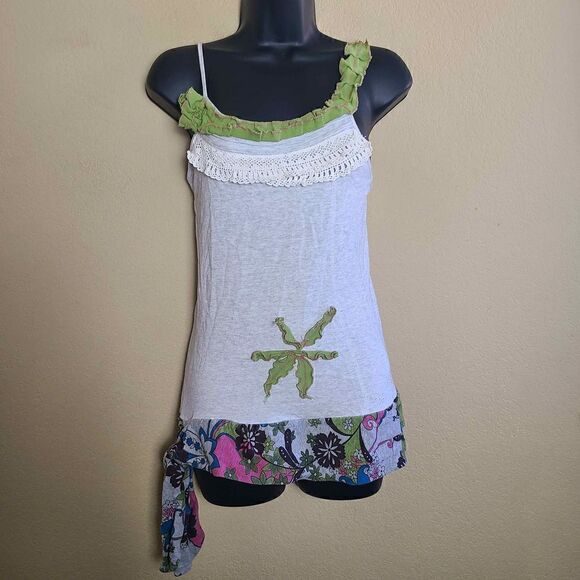 Justice Monkey Wear Tank Top with Built In Bra - Picture 1 of 8